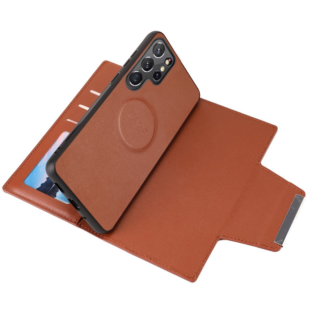  Samsung Galaxy S23 Ultra 2in1 Magnet Fodral Brun