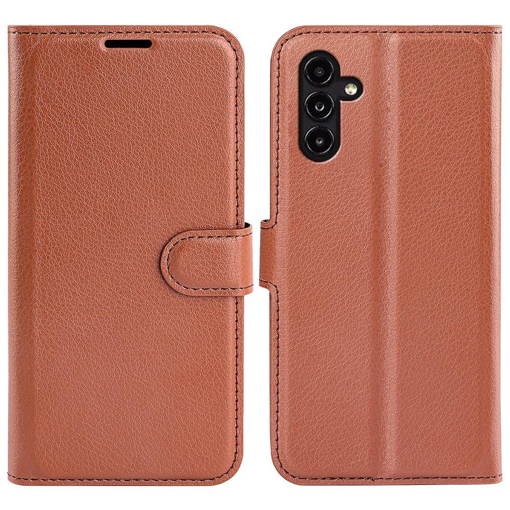  Samsung Galaxy A14 4G/5G Fodral Litchi Läder Brun