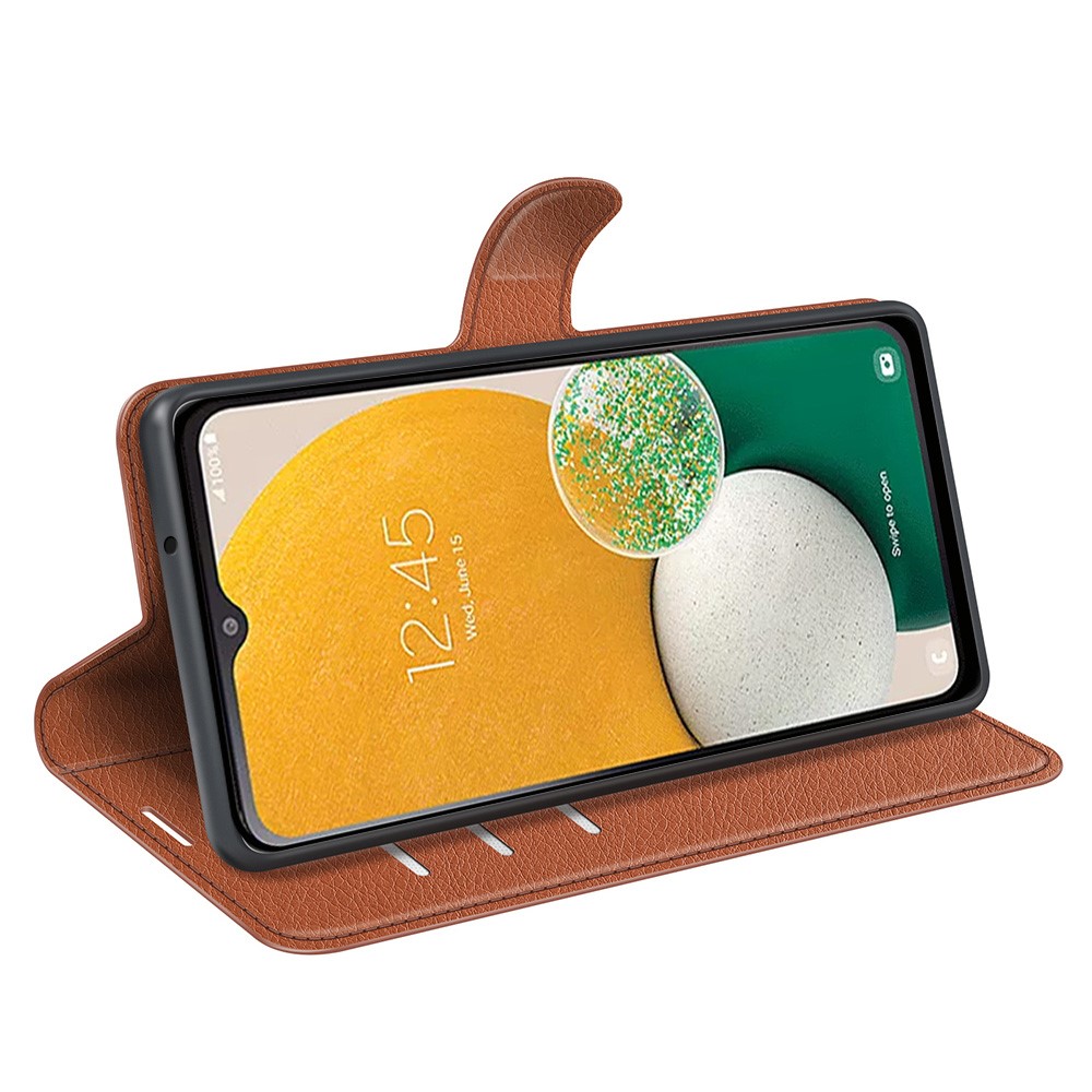  Samsung Galaxy A14 4G/5G Fodral Litchi Läder Brun
