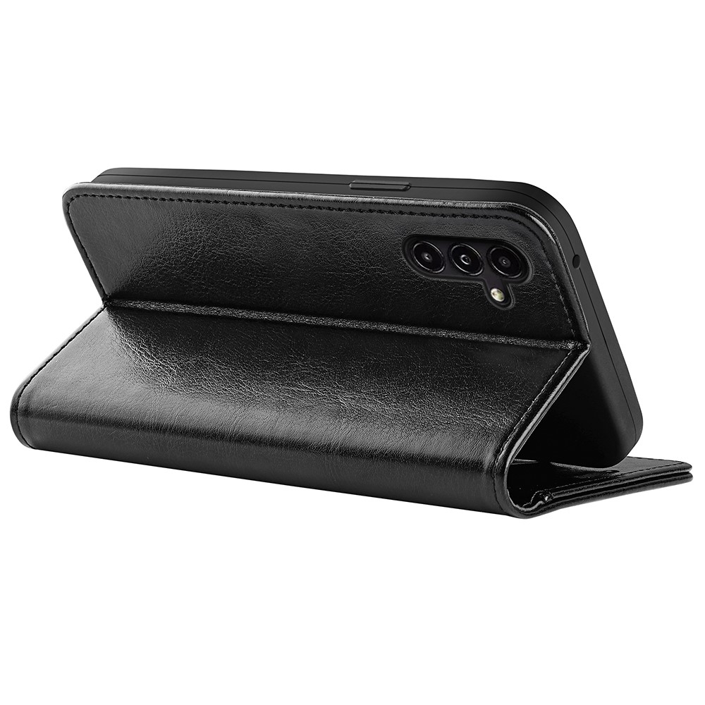  Samsung Galaxy A14 4G/5G Fodral Crazy Horse Läder Svart