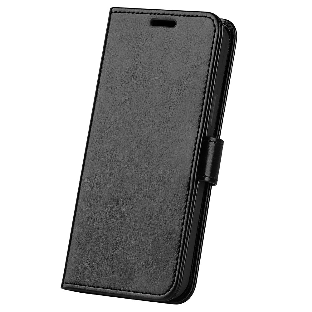  Samsung Galaxy A14 4G/5G Fodral Crazy Horse Läder Svart