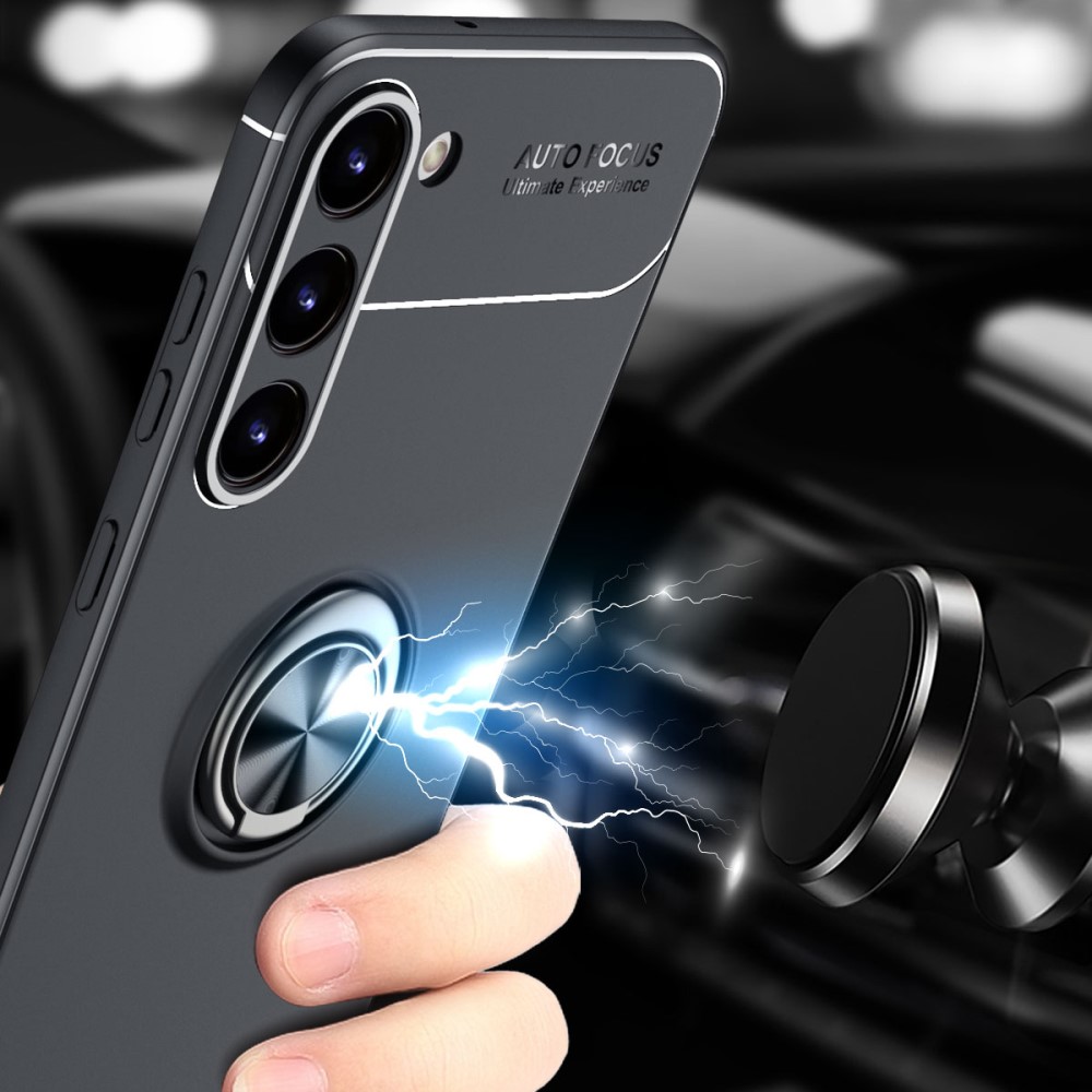  Samsung Galaxy S23 Skal Ring Svart/Blå