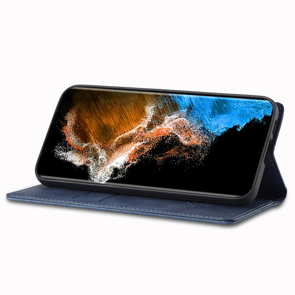 LC.IMEEKE LC.IMEEKE Samsung Galaxy S23 Fodral Flip Läder Blå