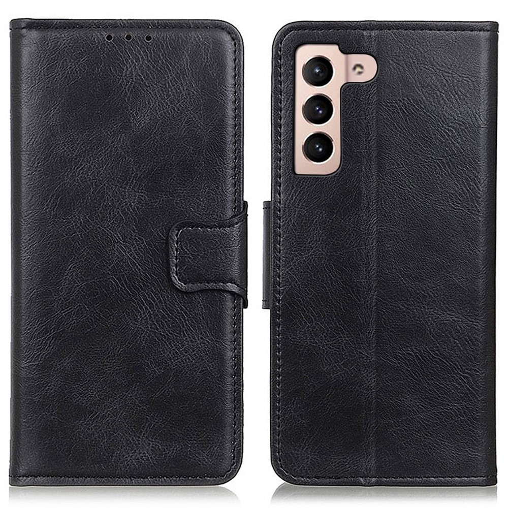  Samsung Galaxy S23 Fodral Crazy Horse Läder Svart
