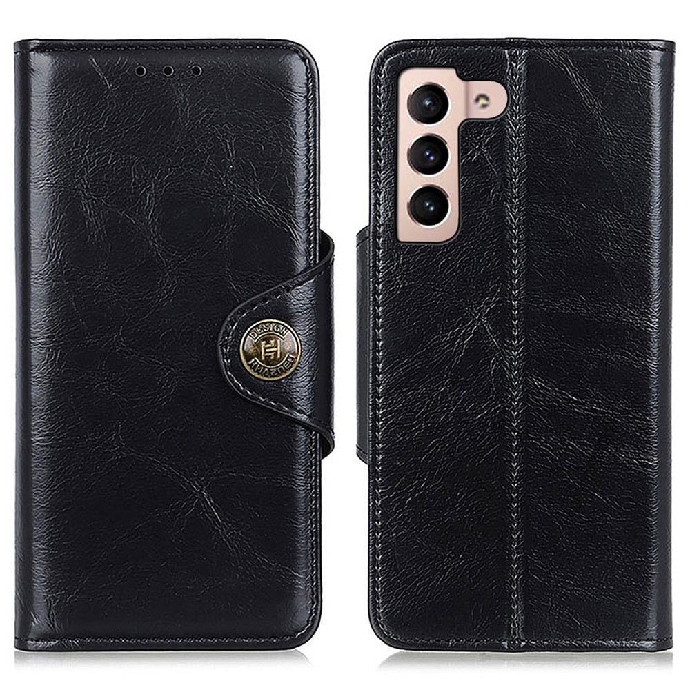 KHAZNEH KHAZNEH Galaxy S23 Fodral Magnetisk Mässing Svart