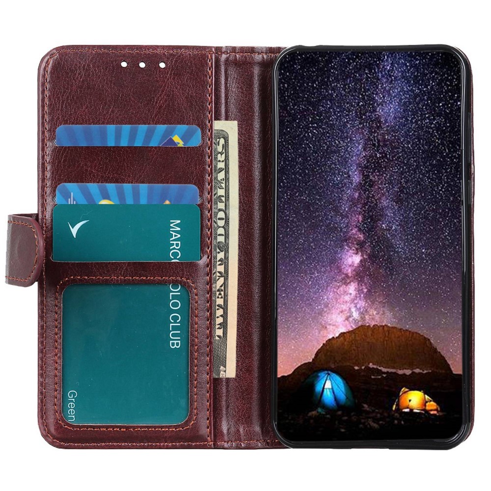  Samsung Galaxy S23 Fodral Crazy Horse Läder Brun