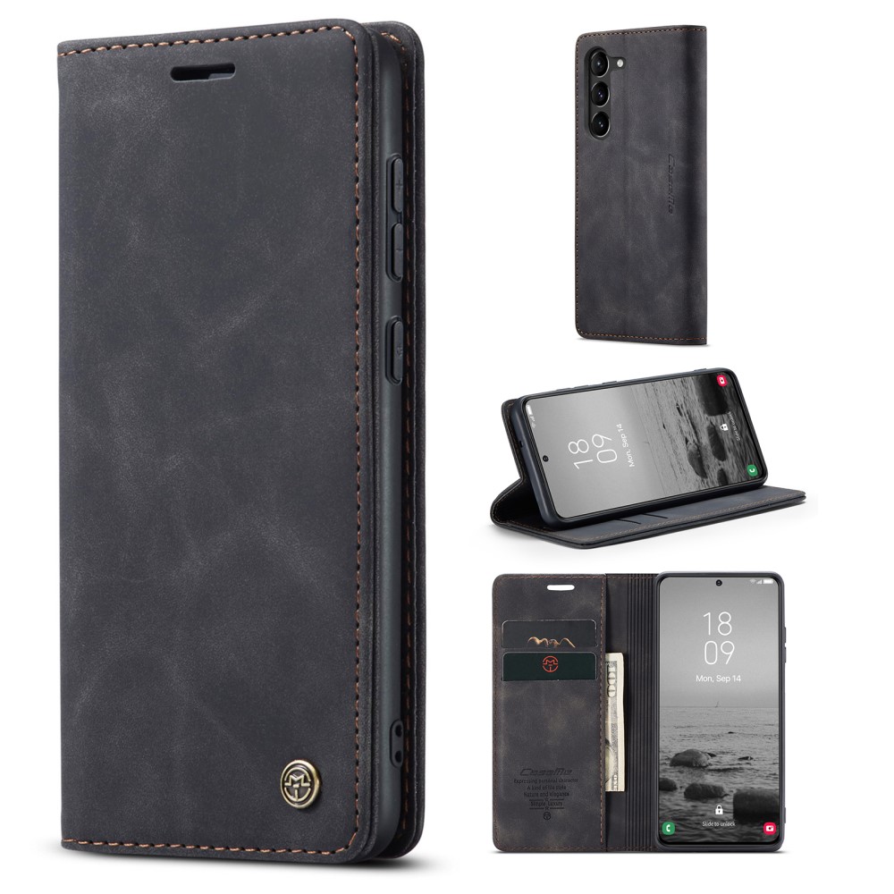 CASEME CASEME Samsung Galaxy S23 Fodral Flip Läder Svart