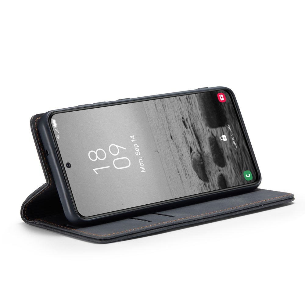 CASEME CASEME Samsung Galaxy S23 Fodral Flip Läder Svart