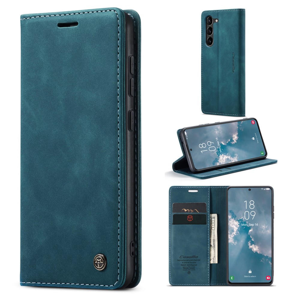CASEME CASEME Samsung Galaxy S23 Fodral Flip Läder Blå