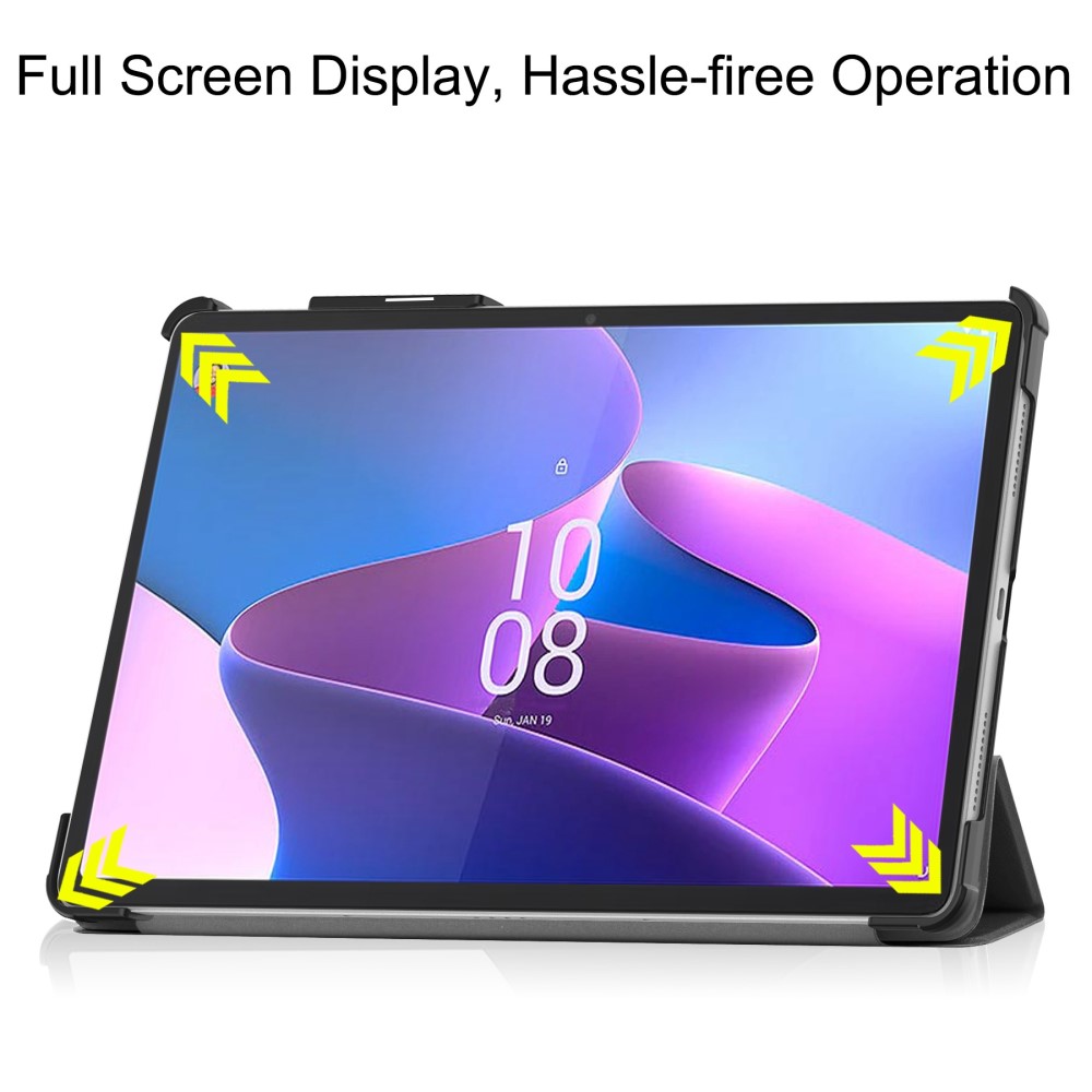  Lenovo Tab P11 Pro Gen 2 Fodral Tri-Fold Läder Svart