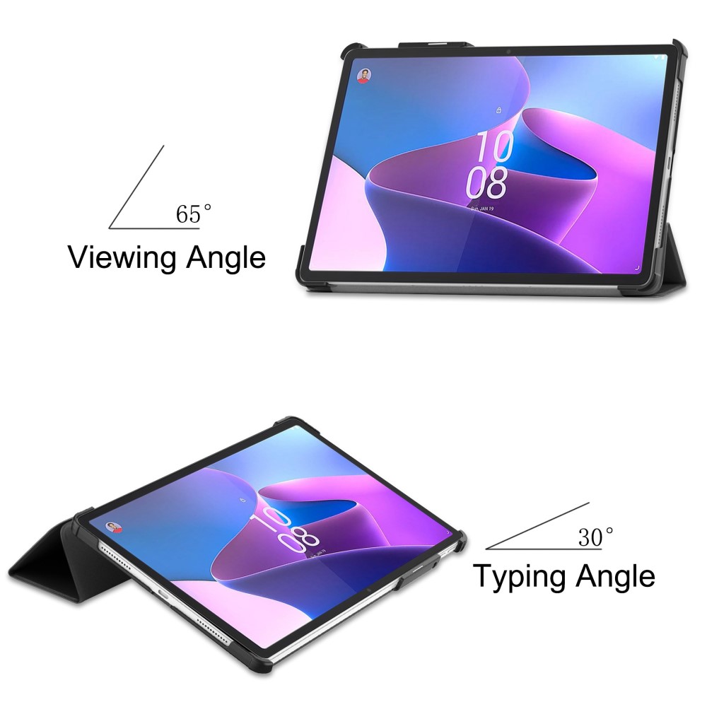  Lenovo Tab P11 Pro Gen 2 Fodral Tri-Fold Läder Svart