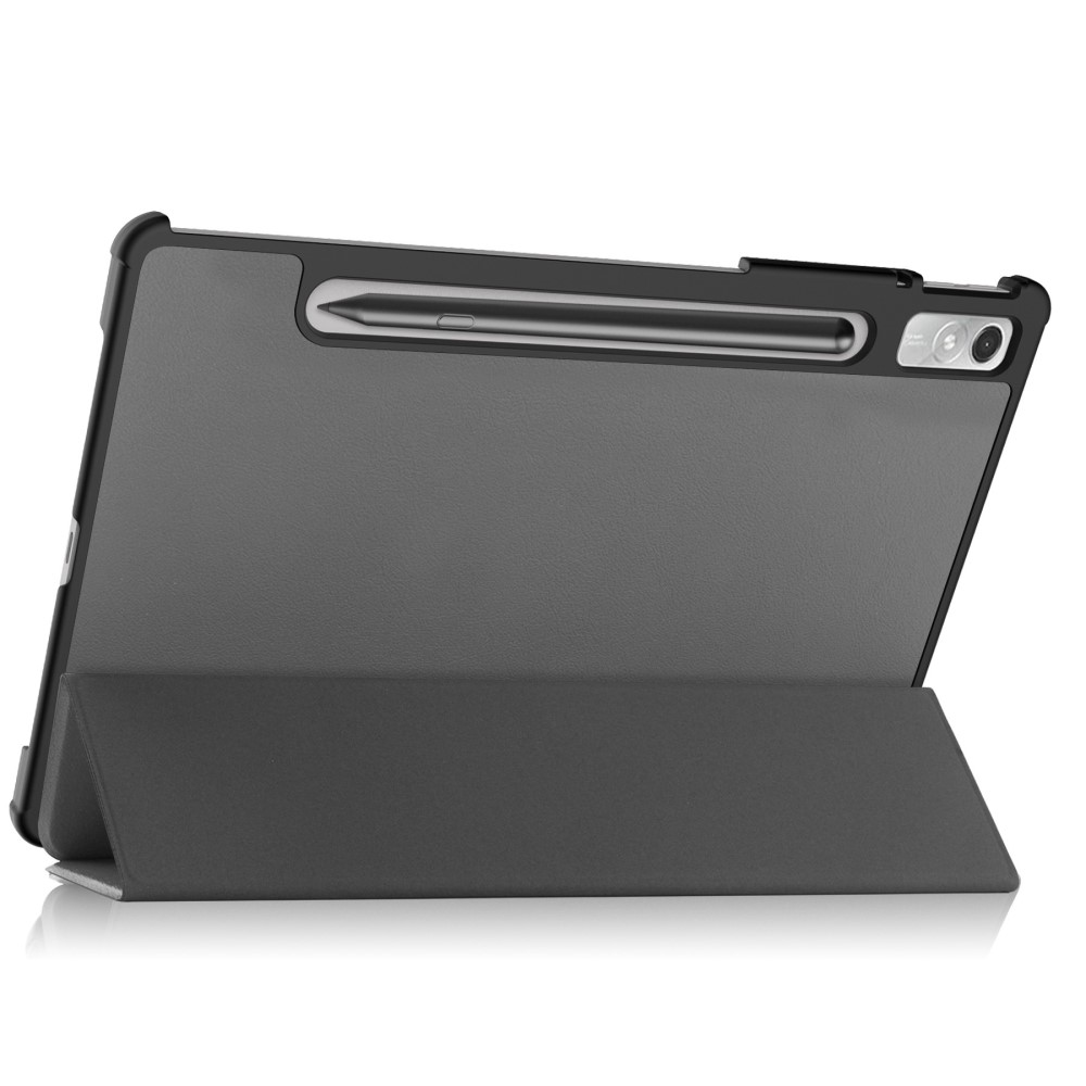  Lenovo Tab P11 Pro Gen 2 Fodral Tri-Fold Läder Grå