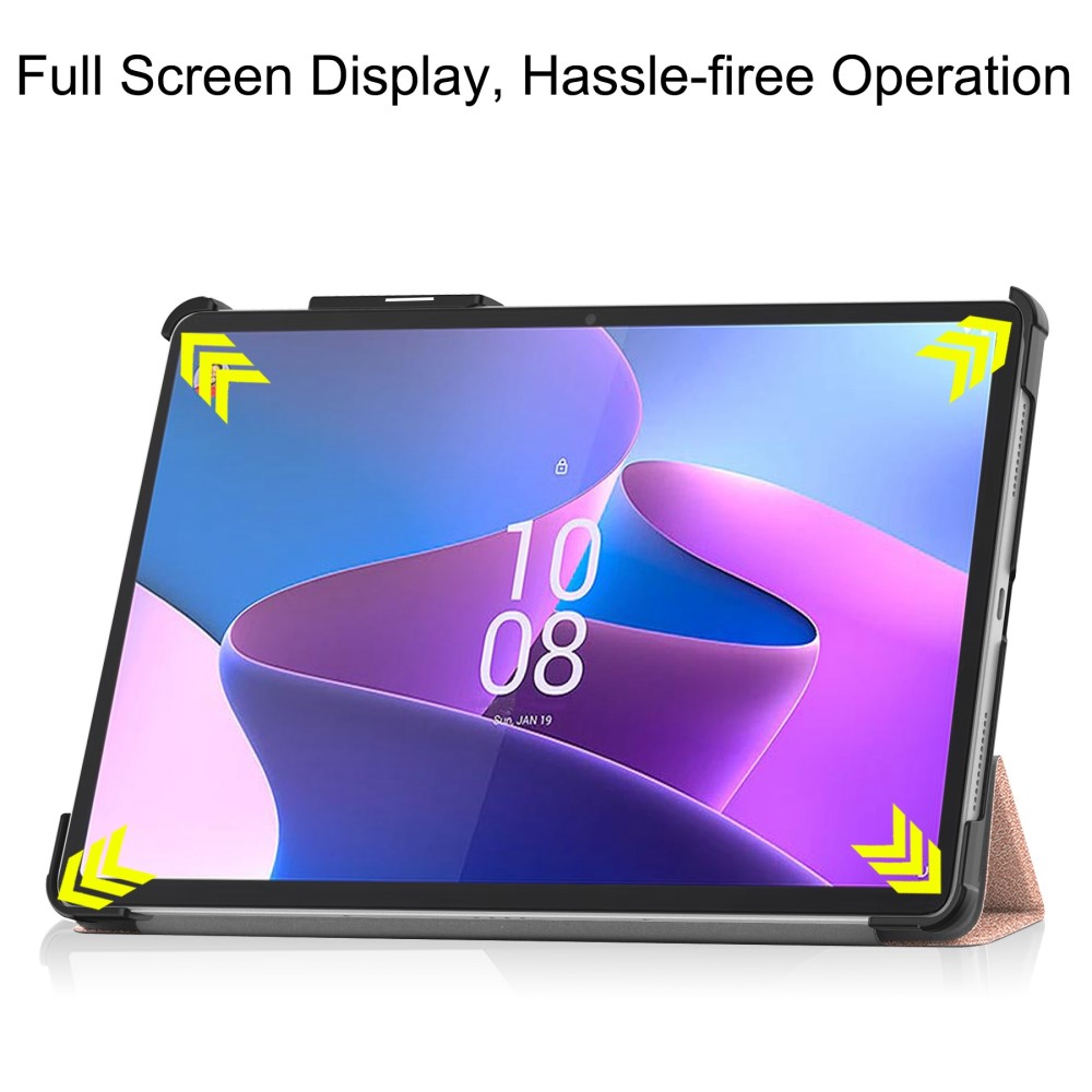  Lenovo Tab P11 Pro Gen 2 Fodral Tri-Fold Läder Roséguld