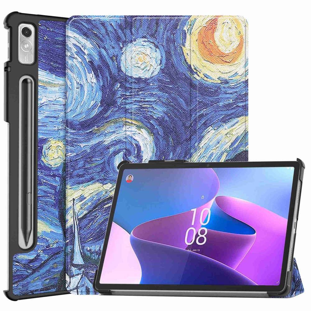  Lenovo Tab P11 Pro Gen 2 Fodral Tri-Fold Brush Painting