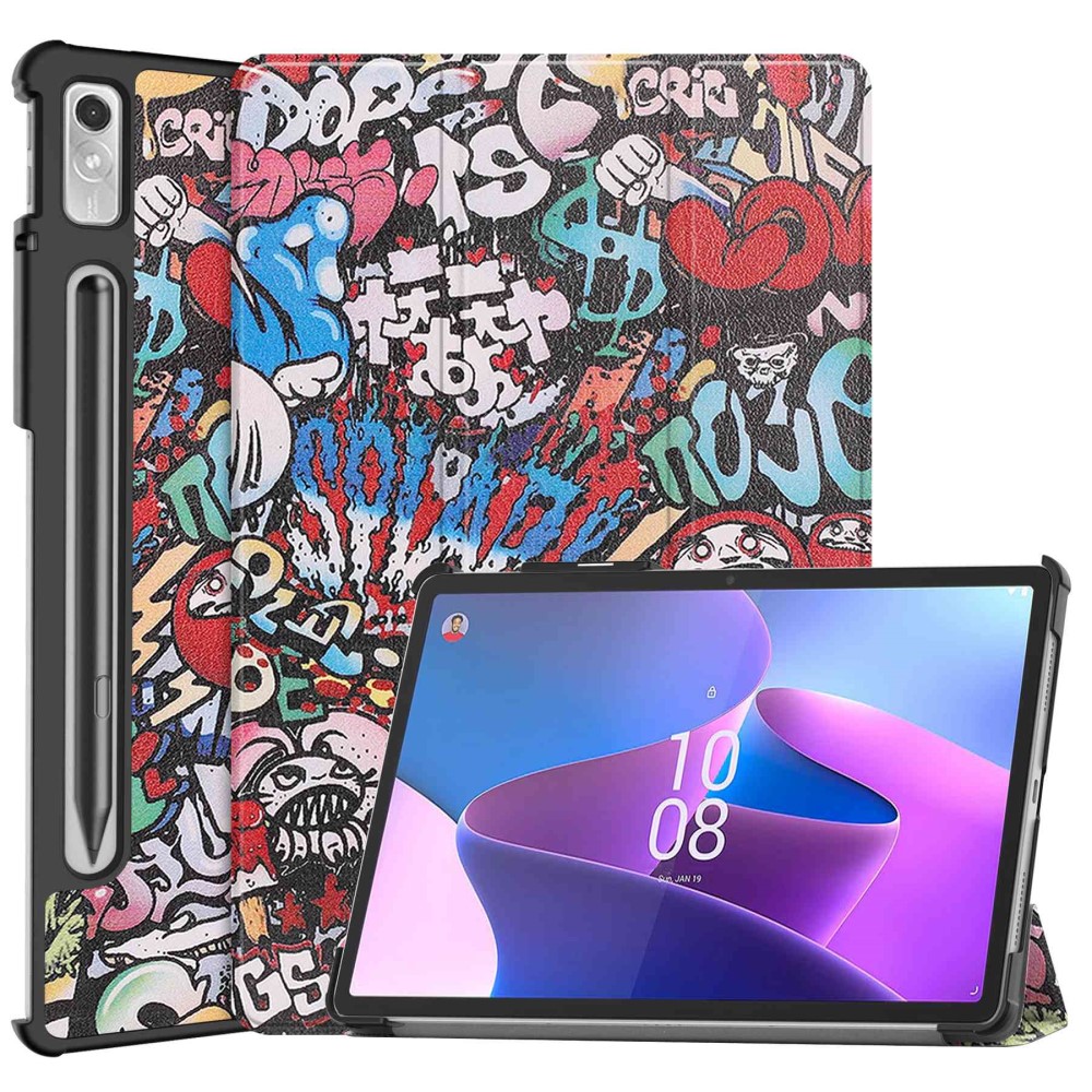  Lenovo Tab P11 Pro Gen 2 Fodral Tri-Fold Graffiti