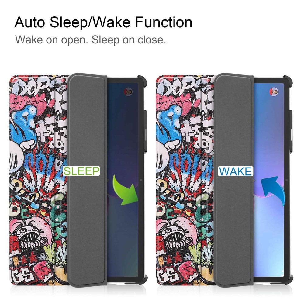  Lenovo Tab P11 Pro Gen 2 Fodral Tri-Fold Graffiti
