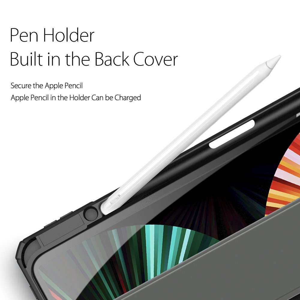 DUX DUCIS DUX DUCIS iPad Pro 12.9 Fodral TOBY Tri-Fold Pennhållare Svart