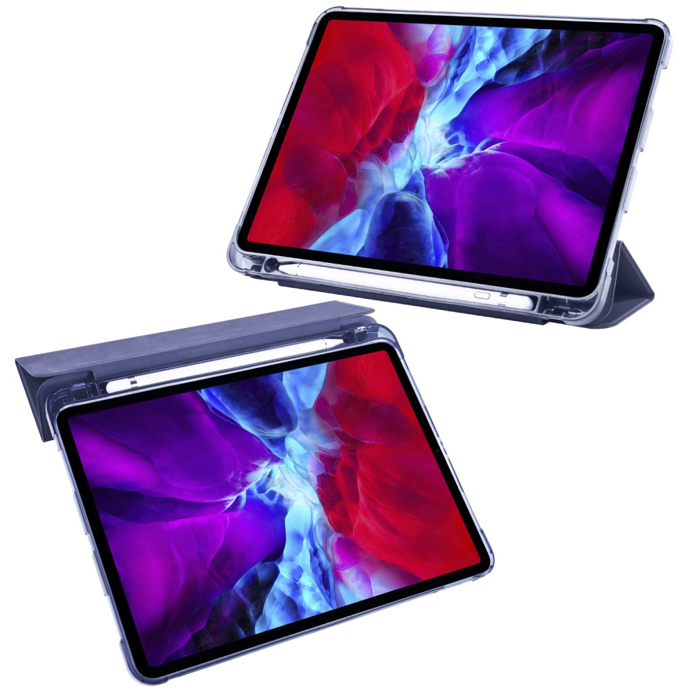  iPad Pro 12.9 Fodral Tri-Fold Pennhållare Blå