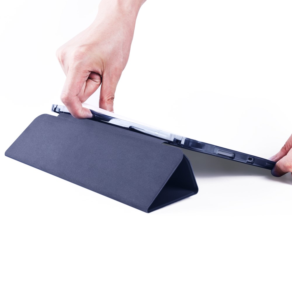  iPad Pro 12.9 Fodral Tri-Fold Pennhållare Blå