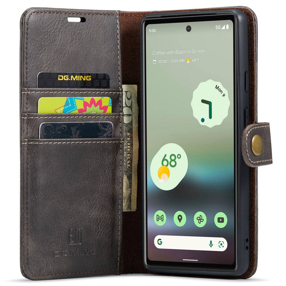 DG.MING DG.MING Google Pixel 6A 2in1 Magnet Fodral / Skal Grå