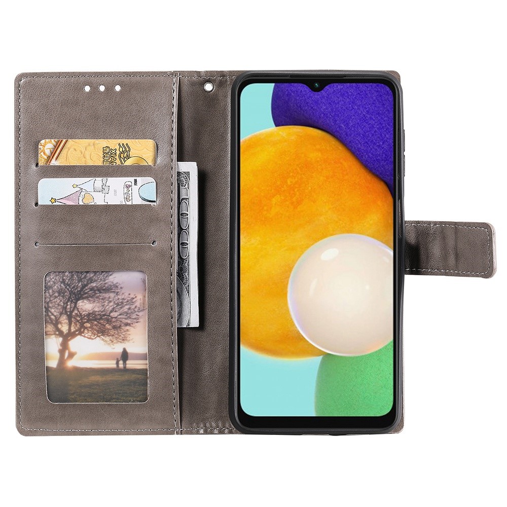  Samsung Galaxy A54 5G Fodral Mandala Läder Grå