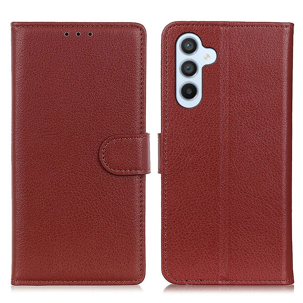  Samsung Galaxy A54 5G Fodral Litchi Textur Brun