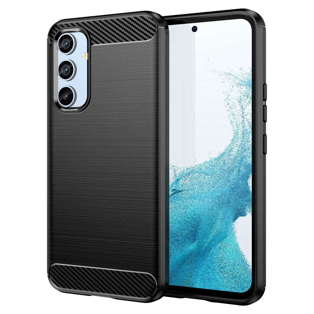  Samsung Galaxy A54 5G Skal Borstad Stål Textur Svart