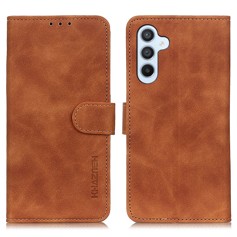 KHAZNEH KHAZNEH Galaxy A34 5G Fodral Retro Läder Brun