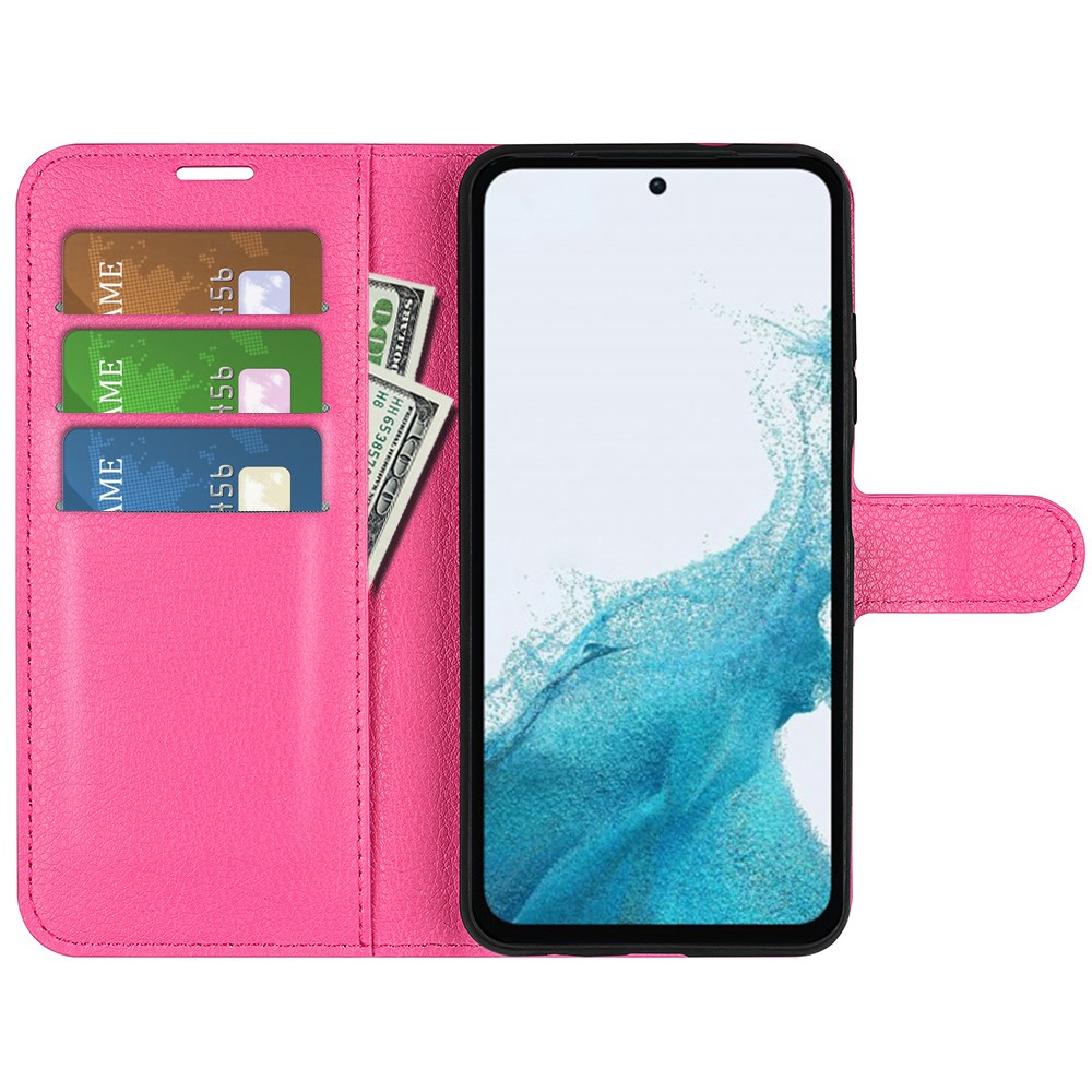  Samsung Galaxy A54 5G Fodral Litchi Läder Rosa