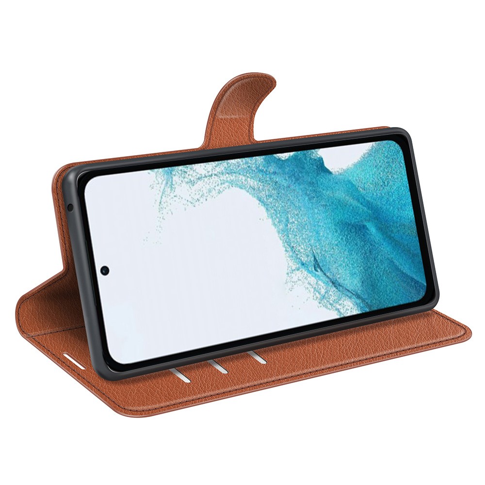  Samsung Galaxy A54 5G Fodral Litchi Läder Brun