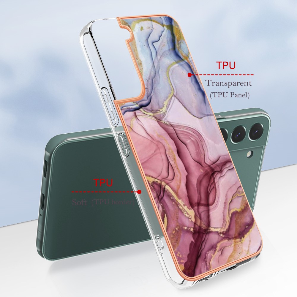  Samsung Galaxy S23 Plus Skal Marmor TPU Roséguld