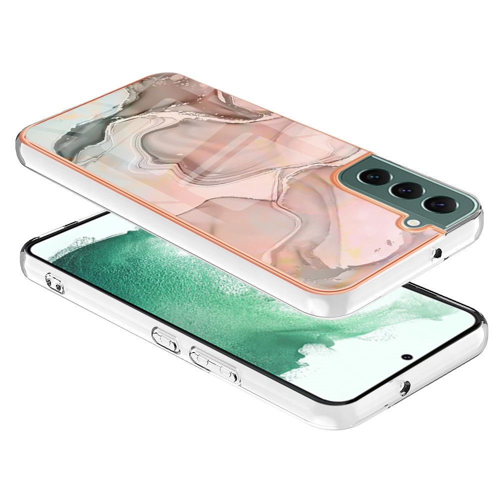  Samsung Galaxy S23 Plus Skal Marmor TPU Rosa
