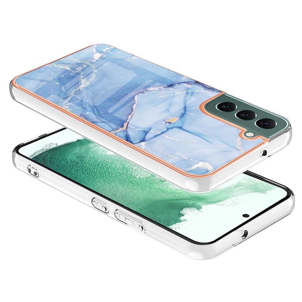  Samsung Galaxy S23 Plus Skal Marmor TPU Blå