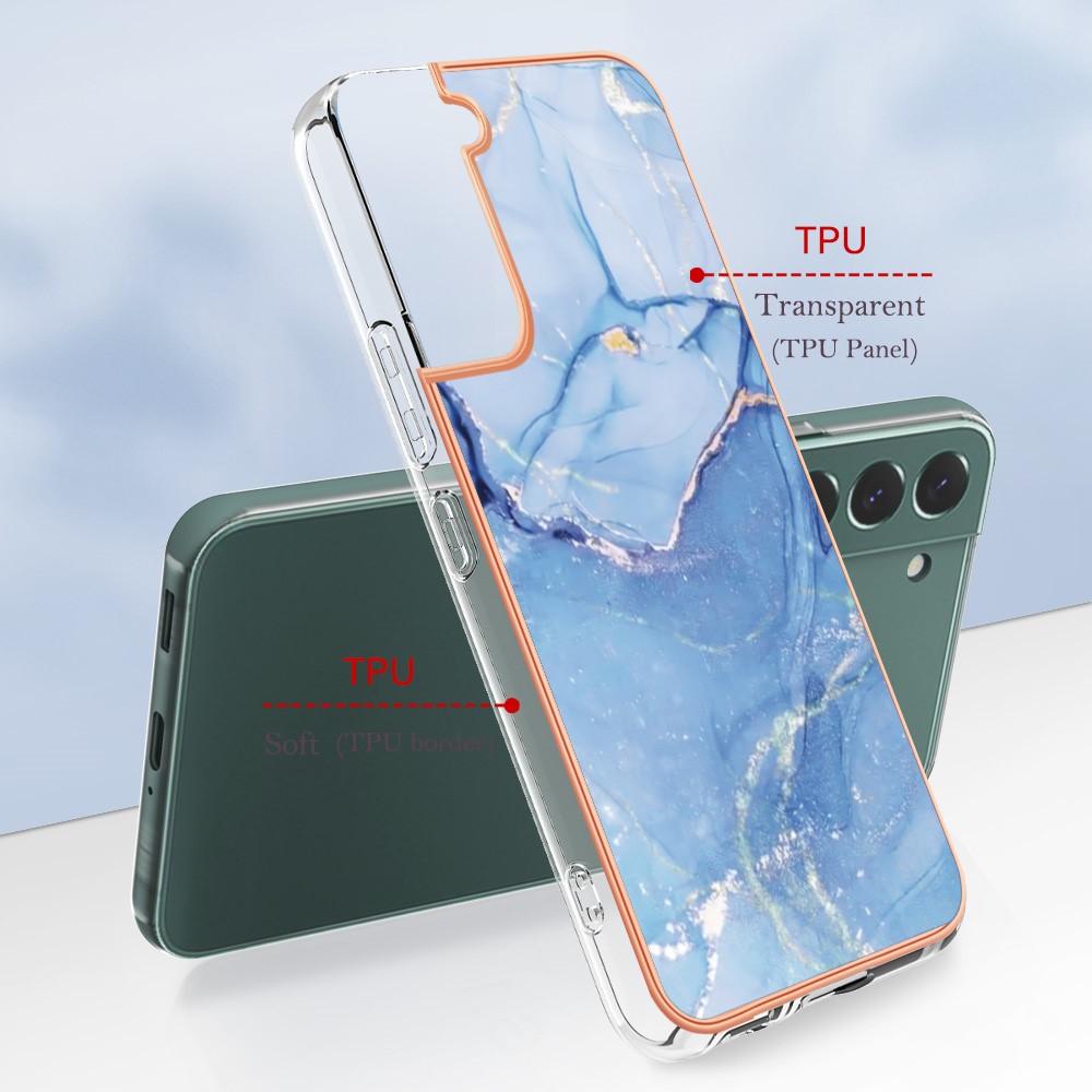  Samsung Galaxy S23 Plus Skal Marmor TPU Blå