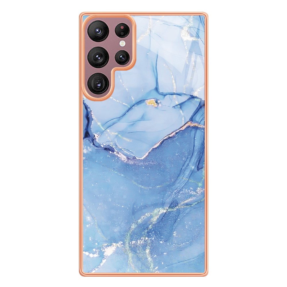  Samsung Galaxy S23 Ultra Skal Marmor TPU Blå