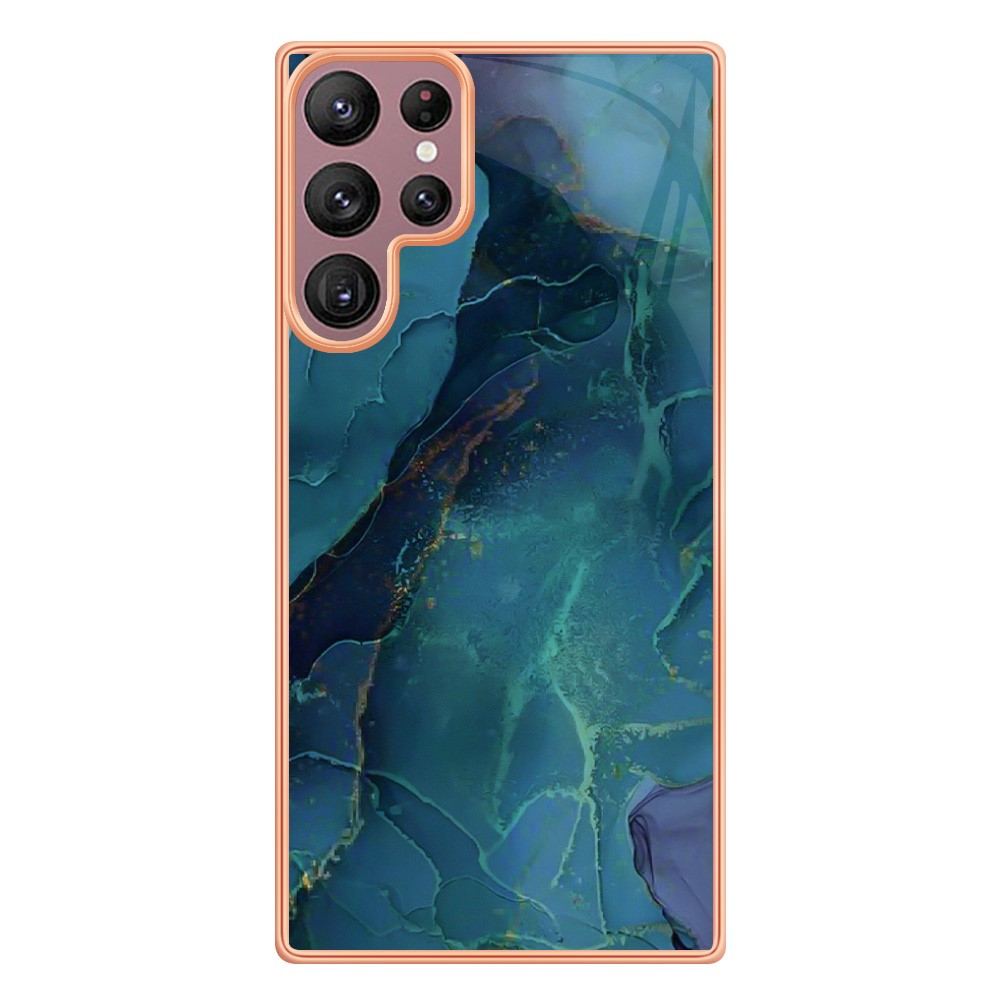  Samsung Galaxy S23 Ultra Skal Marmor TPU Grön