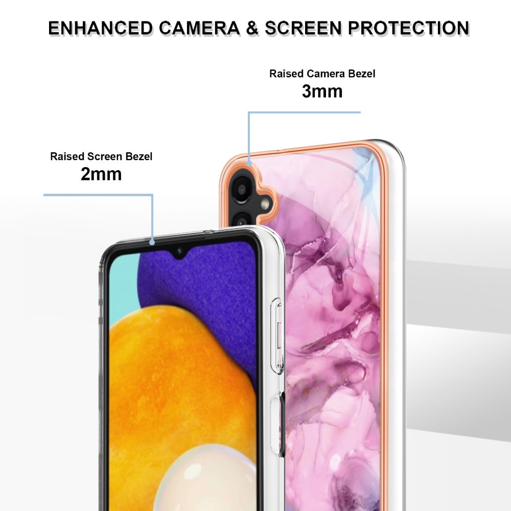  Samsung Galaxy A34 5G Skal Marmor TPU Rosa
