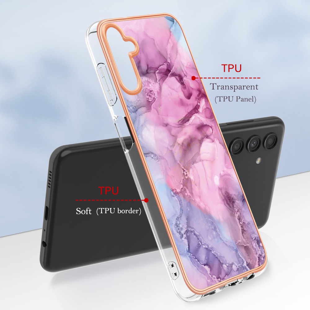  Samsung Galaxy A34 5G Skal Marmor TPU Rosa