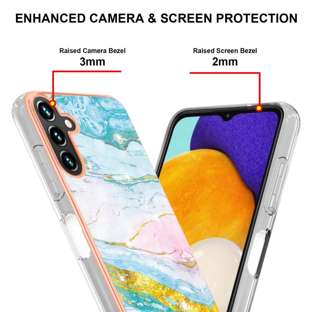  Samsung Galaxy A34 5G Skal Marmor TPU Grön