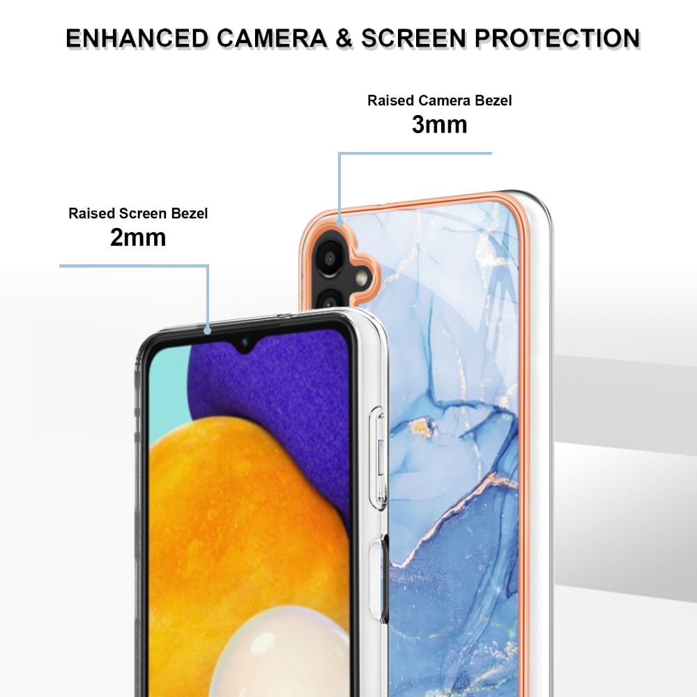  Samsung Galaxy A54 5G Skal Marmor TPU Blå