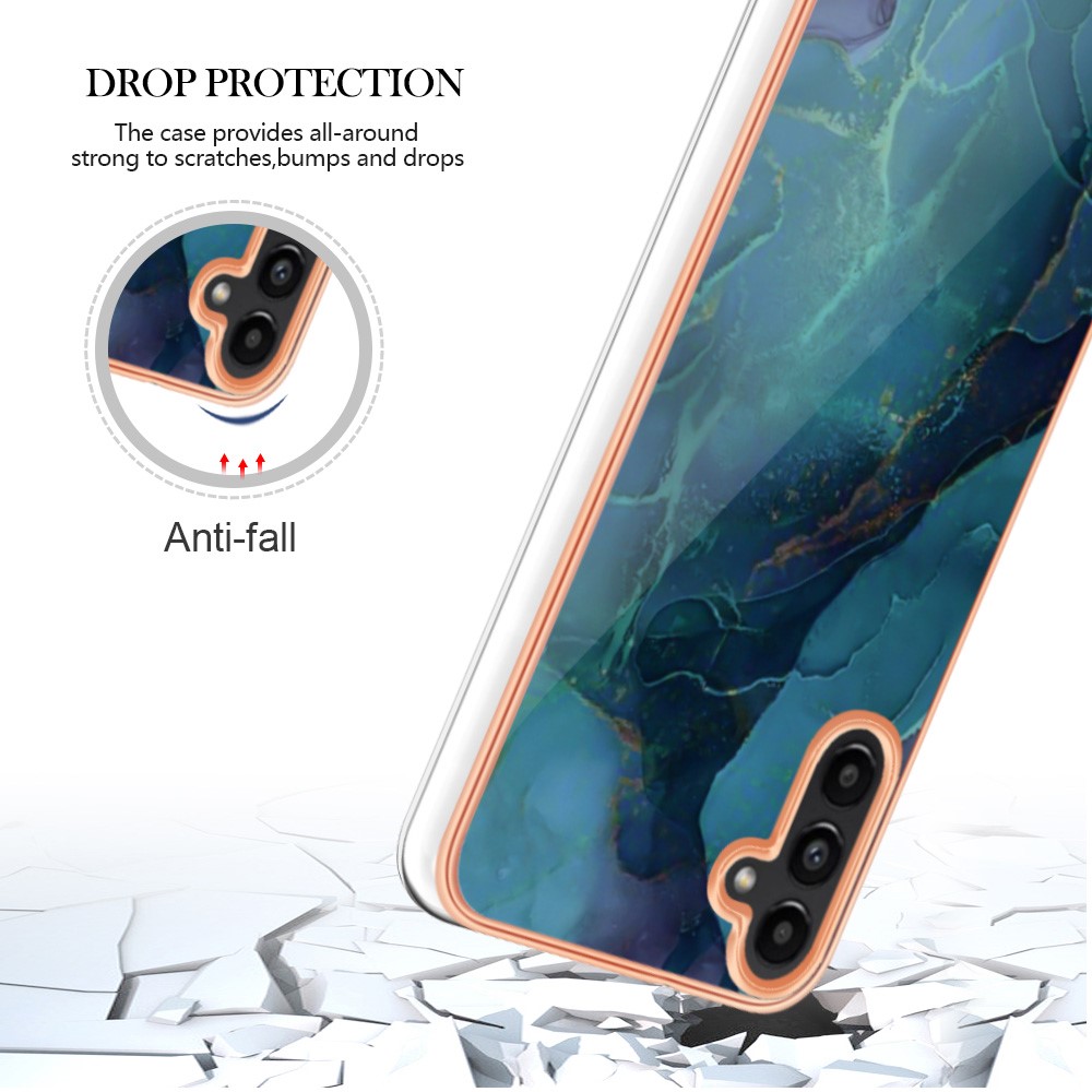  Samsung Galaxy A54 5G Skal Marmor TPU Grön