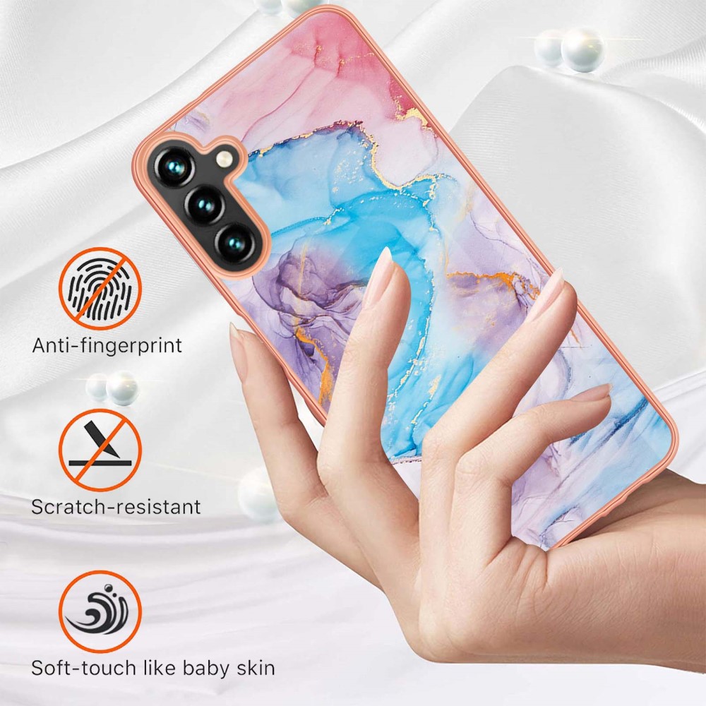  Samsung Galaxy A54 5G Skal Marmor TPU Galaxy Blå