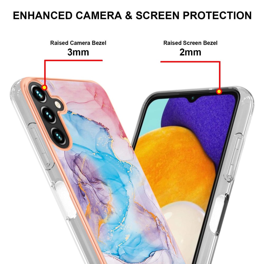  Samsung Galaxy A54 5G Skal Marmor TPU Galaxy Blå