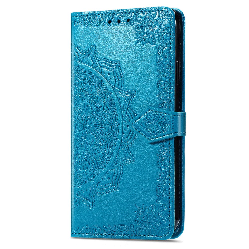  Samsung Galaxy S23 Ultra Fodral Mandala Läder Blå