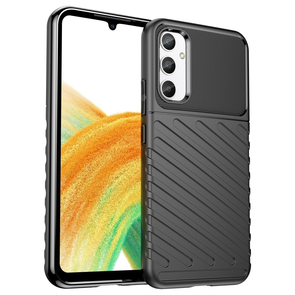  Samsung Galaxy A34 5G Skal Twill Textur Svart