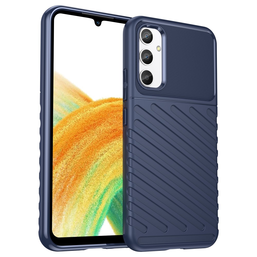  Samsung Galaxy A34 5G Skal Twill Textur Blå