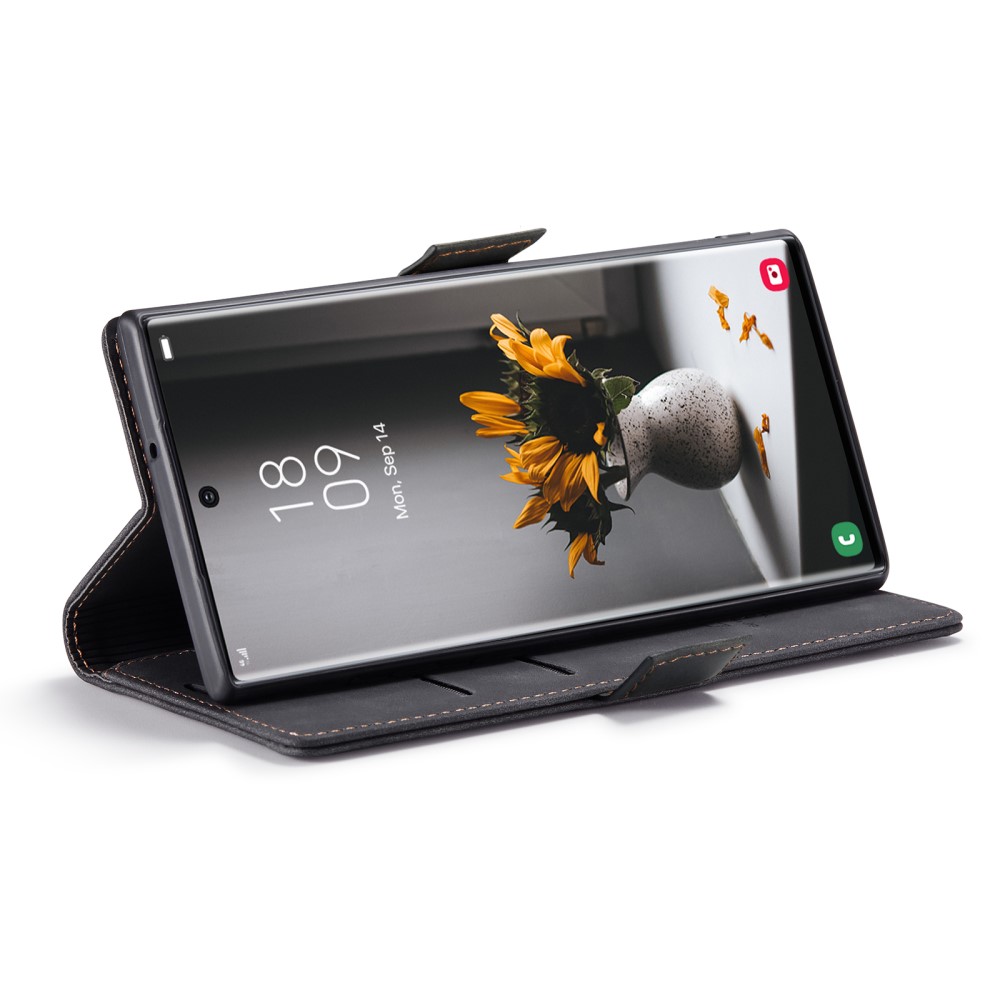 CASEME CASEME Samsung Galaxy S23 Ultra Fodral Flip Läder Svart