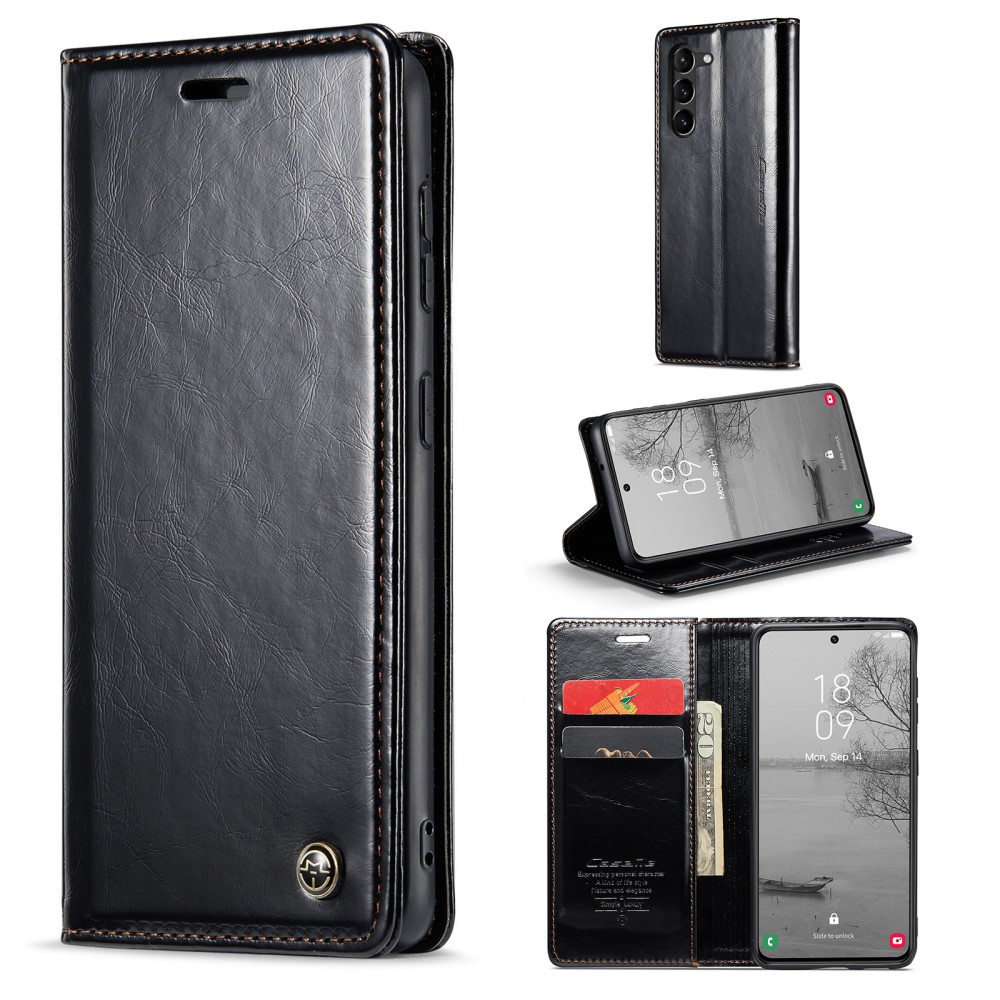 CASEME CASEME Samsung Galaxy S23 Plus Fodral Wax Textur Svart