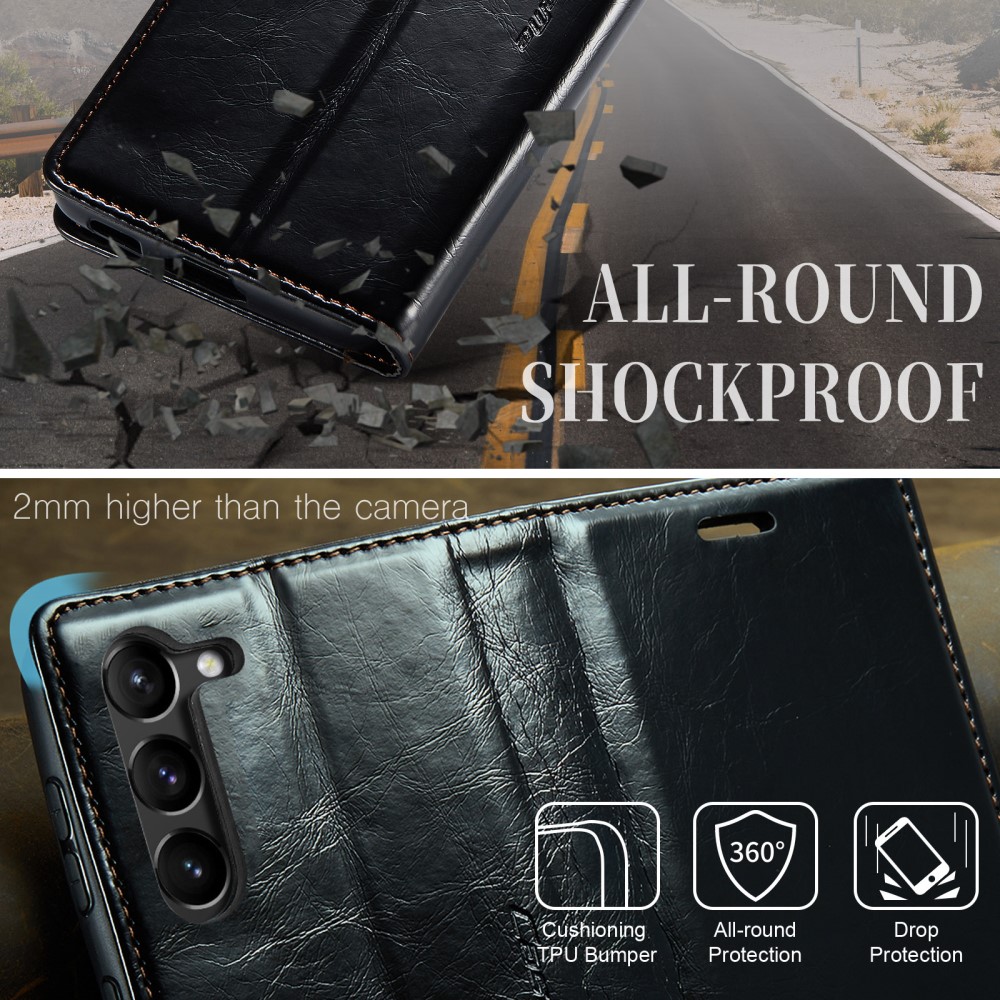CASEME CASEME Samsung Galaxy S23 Plus Fodral Wax Textur Svart