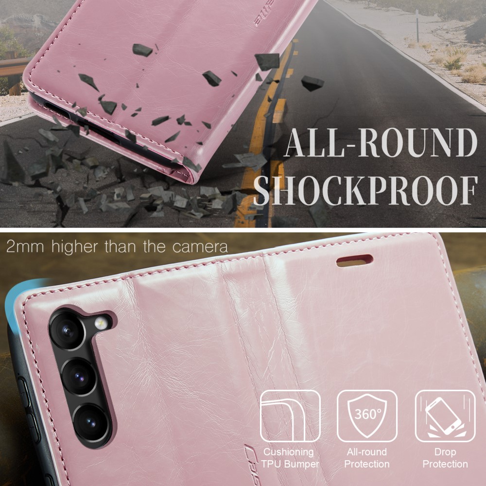 CASEME CASEME Samsung Galaxy S23 Plus Fodral Wax Textur Roséguld